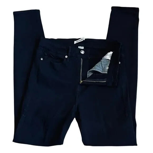 Good American Women’s Sz 29 Black High Rise Good Legs Jeans Stretch Denim - Picture 7 of 16